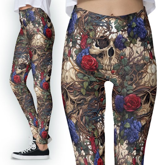 Mummy Skulls Dark Fantasy  Rozen Gothic Leggings