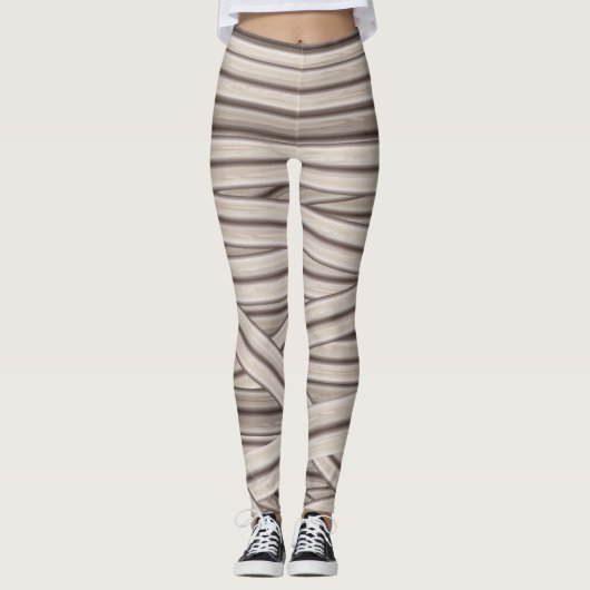 Mummy Strepen Halloween Leggings (Voorkant)