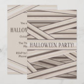 Mummy Stripes  Halloween Kaart (Voorkant / Achterkant)