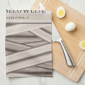 Mummy Stripes van de Halloween Persoonlijke Famili Theedoek (Quarter Fold)