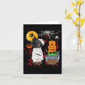 Mummy Teckel Hond Halloween Hond Scary Pumpkins L Kaart (Gele Bloem)