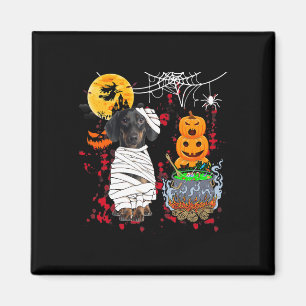 Mummy Teckel Hond Halloween Hond Scary Pumpkins L Magneet