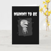 Mummy To Be Funny Halloween Pregnancy Pregnant Mom Kaart (Gele Bloem)