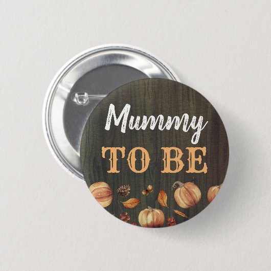 Mummy to be Herfst Pumpkins Baby shower Ronde Button 5,7 Cm (Voorkant /achterkant)