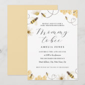 Mummy to be Yellow Baby shower Kaart (Voorkant / Achterkant)