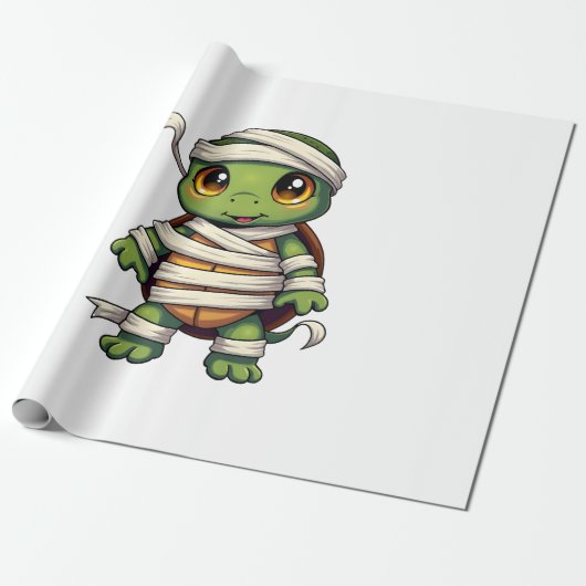 Mummy Turtle Cadeaupapier (Uitgerold)