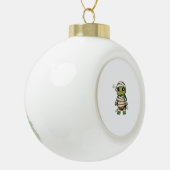 Mummy Turtle Keramische Bal Ornament (Links)
