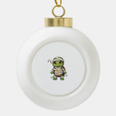 Mummy Turtle Keramische Bal Ornament (Voorkant)