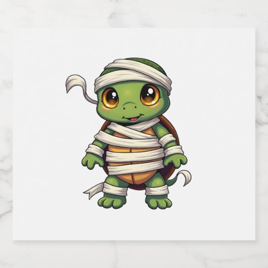Mummy Turtle Sparkling Wijnetiket (Enkel label)