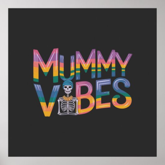 Mummy Vibes: Breng Spooky Fun naar Halloween Poster (Voorkant)