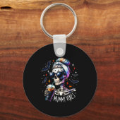 Mummy Vibes Skeleton Coffee Mom Soky Season Hallow Sleutelhanger (Voorkant)
