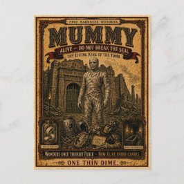Mummy, Vintage Circus Monster Briefkaart