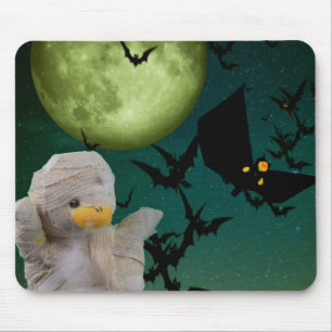 Mummy, Vleermuis & Maan Halloween Muismat