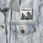 Mummy Werewolf Drink Beer Fantasy Art Button (In situ)