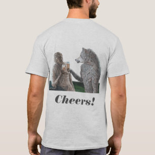 Mummy & Werewolf Drink Beer Fantasy Art Shirt