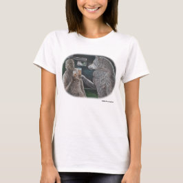 Mummy & Werewolf Drink Beer Fantasy Art T-shirt