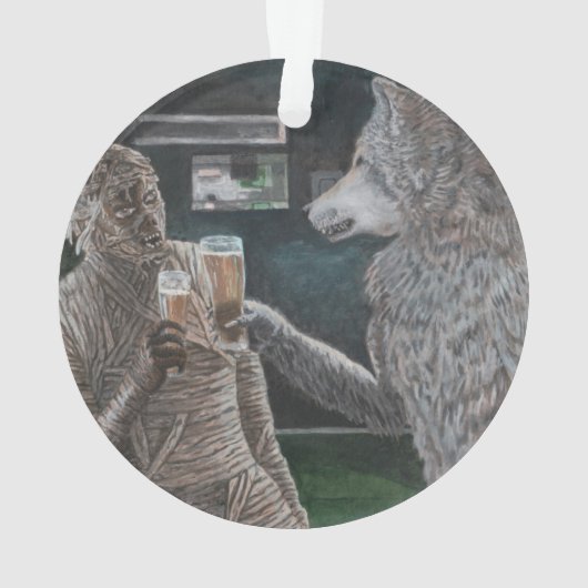 Mummy Werewolf Drink Fantasy Acryl Ornament (achterkant)