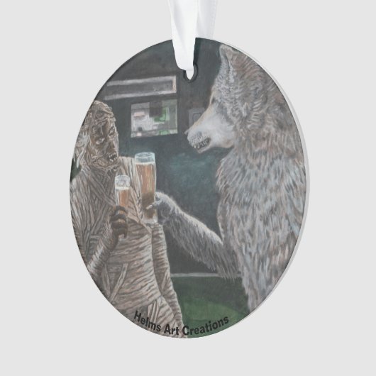 Mummy Werewolf Drink Fantasy Acryl Ornament (voorkant)