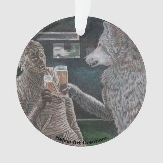 Mummy Werewolf Drink Fantasy Acryl Ornament (voorkant)