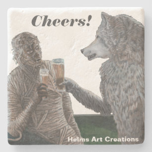 Mummy & Werewolf Drink Fantasy Barware Onderzetter