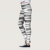 Mummy Wrap Bandages Grunge Verdrietig Halloween Leggings (Links)