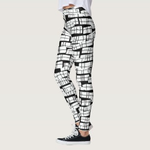 Mummy Wrap Bandages Halloween Wit & Zwart Leggings