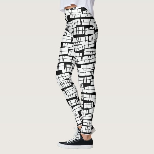 Mummy Wrap Bandages Halloween Wit & Zwart Leggings (Links)