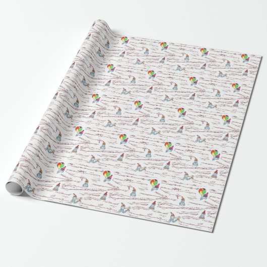 Mummy Wrapping Birthday Gift Wrap Cadeaupapier (Uitgerold)