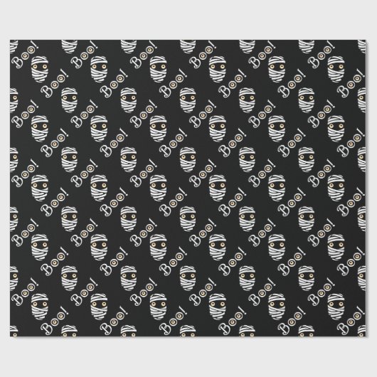 Mummy Wrapping Paper Cute Mummy Giftwrappapier Cadeaupapier (Vlak)