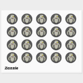 Mummy zombie Halloween Ronde Sticker (Vel)