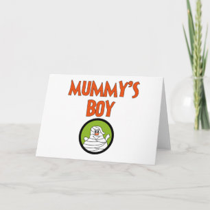 Mummy's Boy Halloween Tshirts and Gifts Kaart