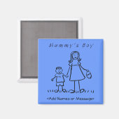 Mummy's Boy - Moeder & Son Custom Family Magnet (Voorkant / Achterkant)
