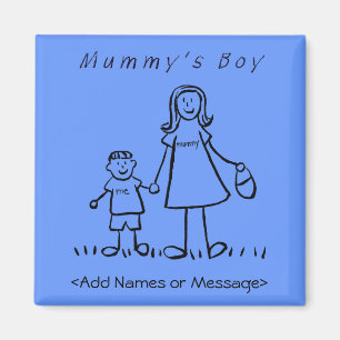 Mummy's Boy - Moeder & Son Custom Family Magnet