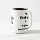 Mummy's Diner mok - bloedtype (Voorkant rechts)