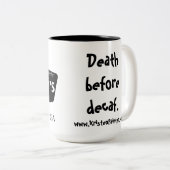 Mummy's Diner mok - Dood voor decaf (Voorkant rechts)