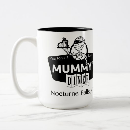 Mummy's Diner mok - Dood voor decaf (Links)