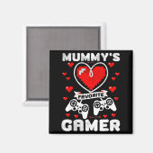 Mummy's Favorite Gamer Funny Boys Kids Valentine's Magneet (Voorkant / Achterkant)