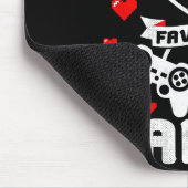 Mummy's Favorite Gamer Funny Boys Kids Valentine's Muismat (Hoek)