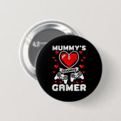 Mummy's Favorite Gamer Funny Boys Kids Valentine's Ronde Button 5,7 Cm (Voorkant /achterkant)