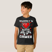 Mummy's Favorite Gamer Funny Boys Kids Valentine's T-shirt (Voorkant volledig)