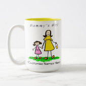 Mummy's Girl - Brunette Moeder & Dochter Mok (Links)