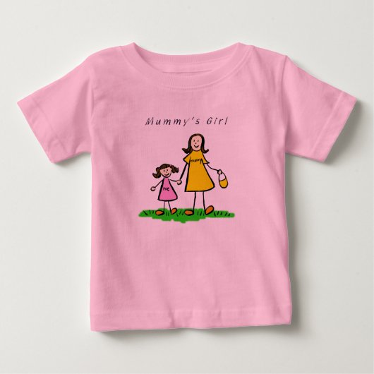Mummy's Girl T-shirt (Bruin haar) (Voorkant)