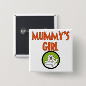 Mummy's Girl T-shirts en Gifts Vierkante Button 5,1 Cm (Voorkant /achterkant)