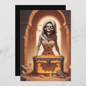 Mummy's kattenkwaad – Halloween cadeaukaart Feestdagenkaart (Voorkant / Achterkant)