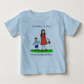 Mummy's Little Boy - Brunette Moeder & Son Shirt (Voorkant)
