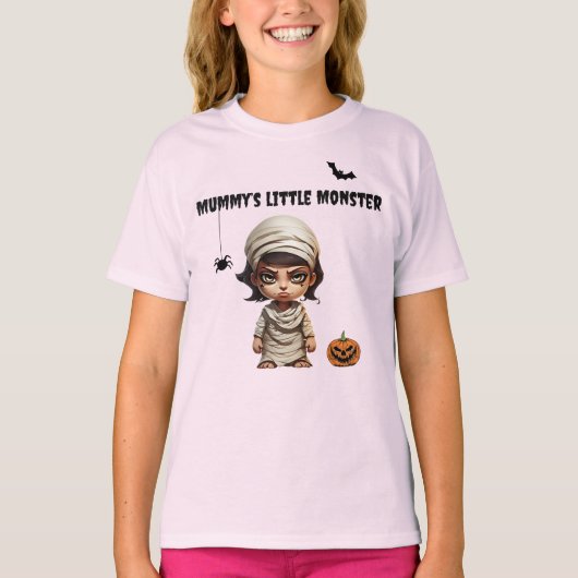 Mummy's Little Monster T-Shirt van Posh Little Fin (Voorkant)