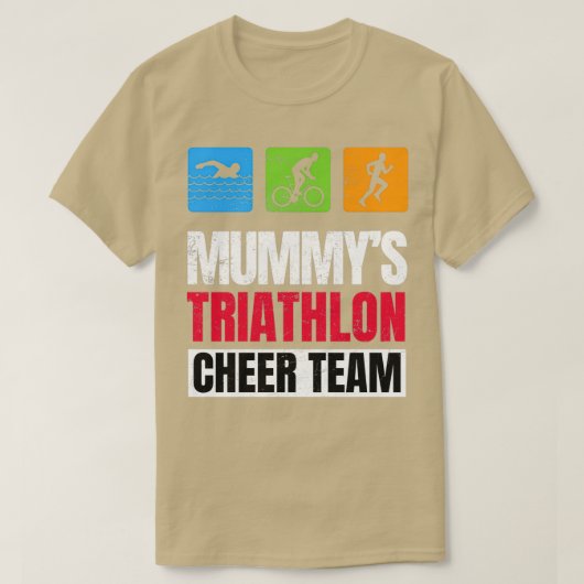 Mummys Triathlon Supporters Family Cheer T-shirt (Design voorkant)