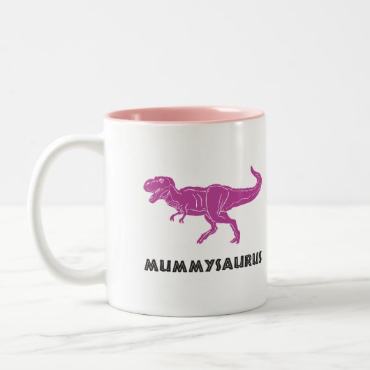 MUMMYSAURUS T-rex dinosaur beker mok voor mummie, (Links)
