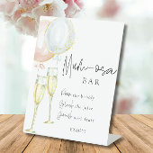 Mumosa Bar Roze & Blauw Ballon Geslacht onthullen  Reclamebord Met Voetstuk