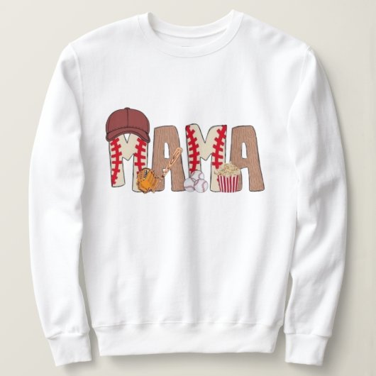Mum's baseball sweater t-shirt, mother's day  (Design voorkant)